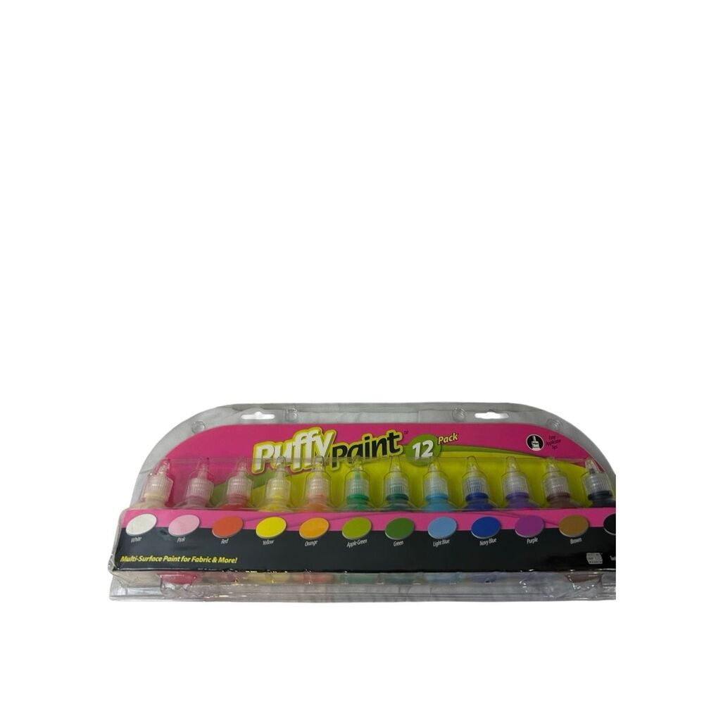 Tulip puffy paint‎ 12 pack set 1.00 oz each 2010 new. sealed.